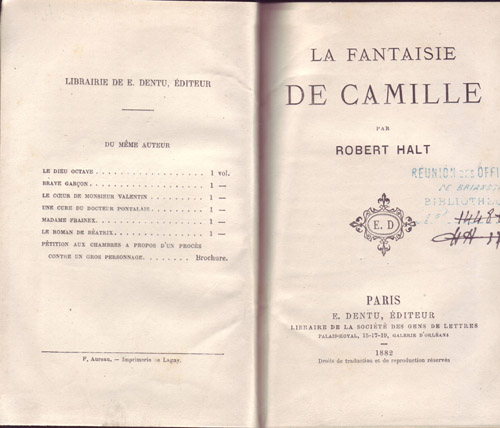 La fantaisie de Camille par Louis Charles Vieu