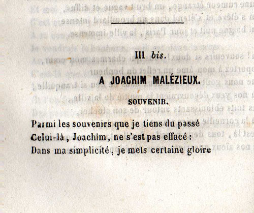 Souvenir  Joachim Malzieux par Dsir Franois Lauge