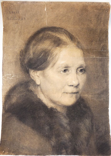 Portrait de Mme Caroline Malzieux-Lauge par Laure Ernestine Malzieux