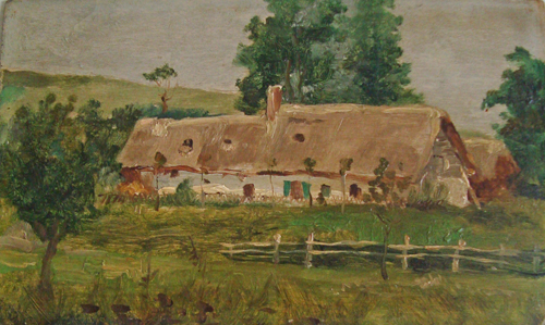 Une ferme normande par Georges Paul Franois Laurent Lauge