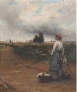 Une paysanne glaneuse par Georges Paul Franois Laurent Lauge