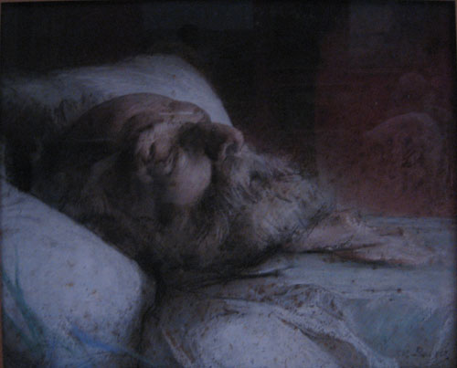 Victor Hugo sur son lit de mort par Dsir Franois Lauge
