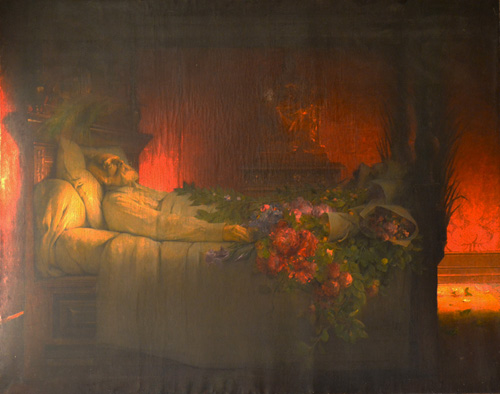 Victor Hugo mort sur son lit par Dsir Franois Lauge