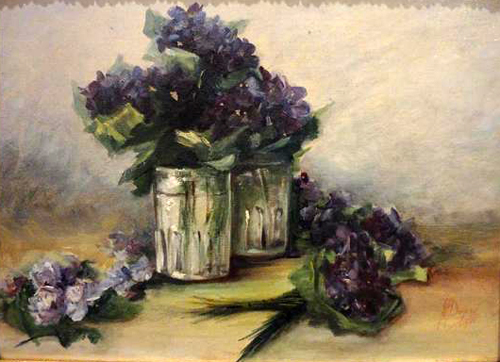 Bouquet de violettes par Marie Elonore Franoise Lauge