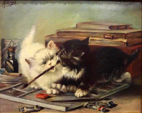 Les deux chatons par Marie Elonore Franoise Lauge