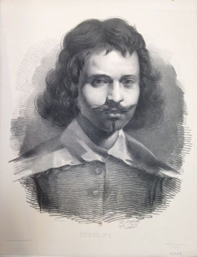 Jeune homme  la moustache par Jean Baptiste Malzieux