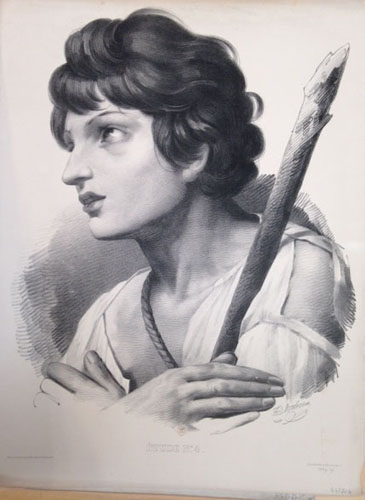 Jeune homme au bton par Jean Baptiste Malzieux