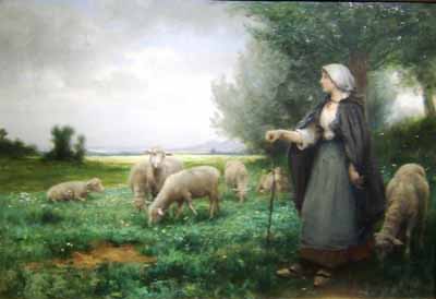 Bergre et ses moutons par Georges Paul Franois Laurent Lauge
