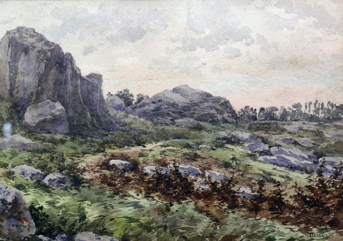 Rochers de Fontainebleau par Louis Henri Delcus