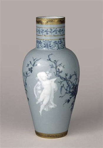 Vase Ly  fond Cladon par Ambroise Choiselat