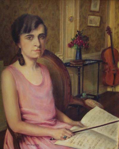 Portrait de Yvonne Doucet Malzieux dite Nononne par Thrse Isabelle Marie Camille Malzieux