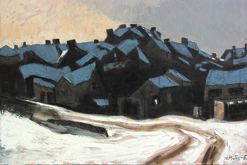 Village sous la neige par Christian Malzieux