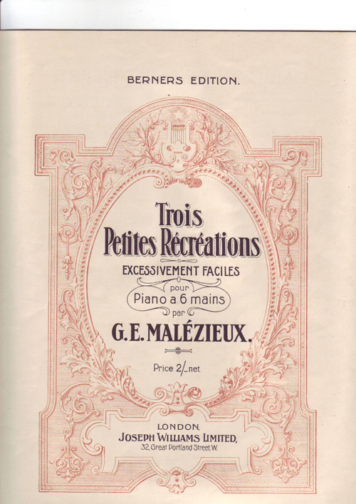 Trois Petites Rcrations par Georges Ernest Malzieux