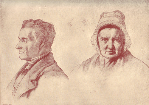 Portrait de ses grands-parents par Jean Baptiste Malzieux