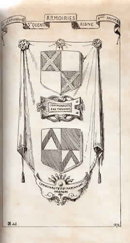 Armoiries de la communaut des tisserands et des marchands drapiers par Jules Charles Joachim Malzieux