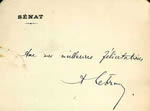 Lettre autographe du snateur Albert Lebrun